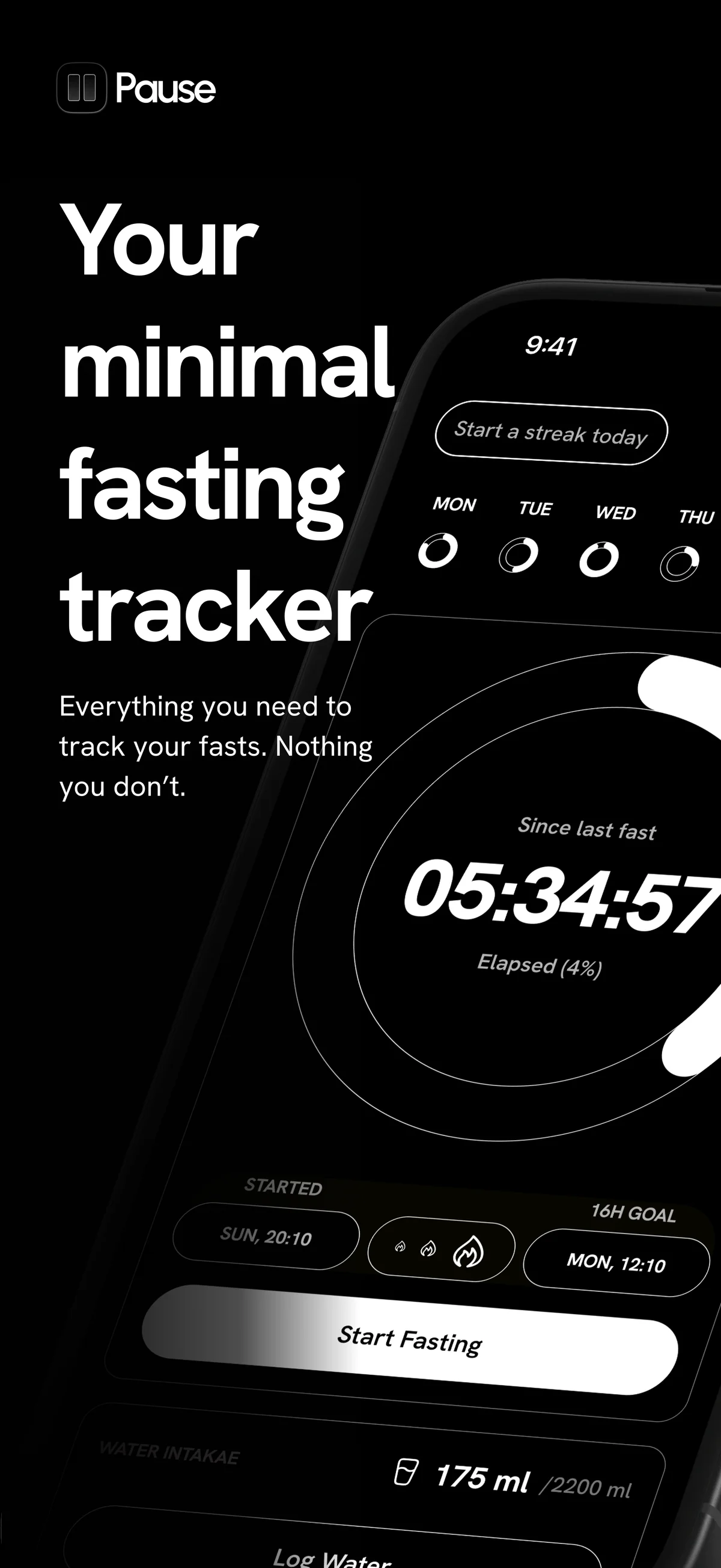 Pause — Your minimal fasting tracker
