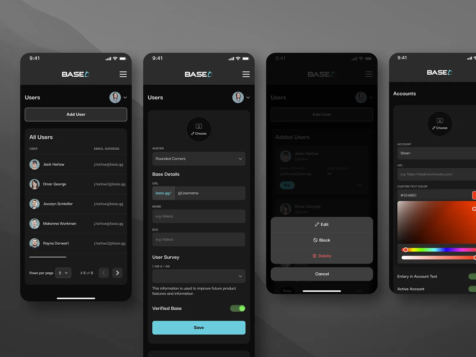 Base - Responsive Web App