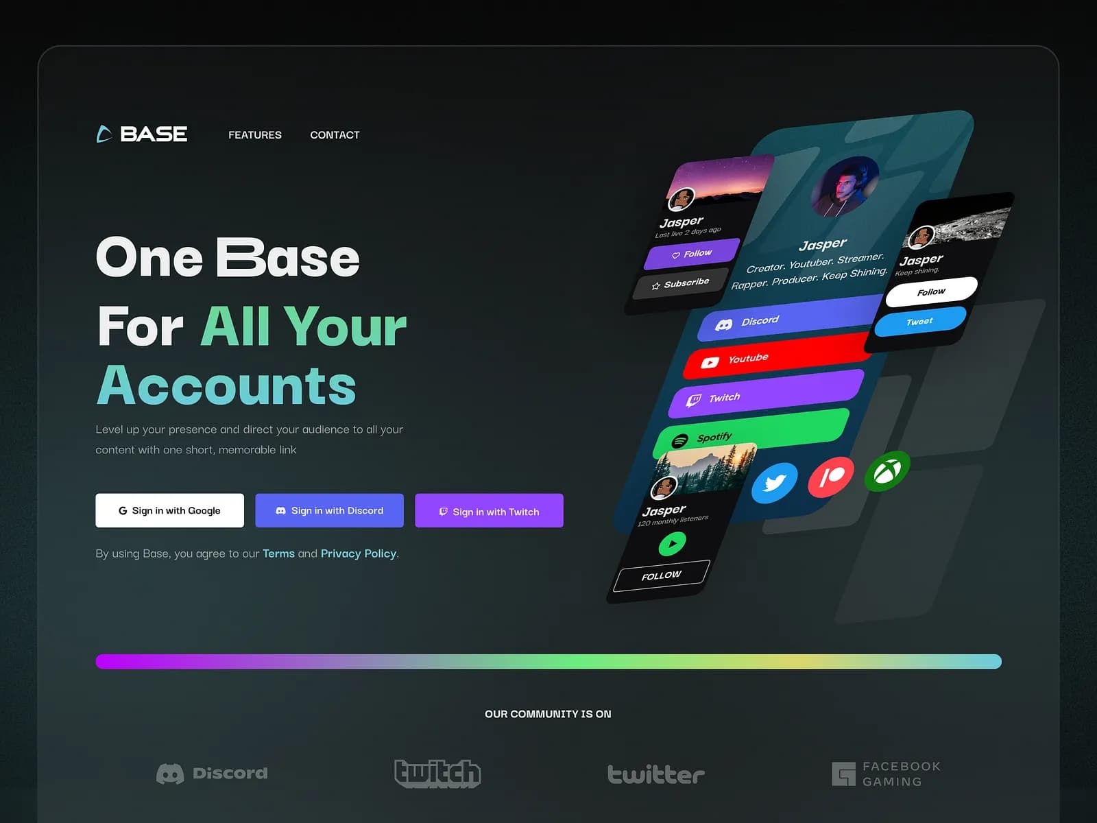 Base - One place to store all your accounts